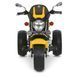 Детский электромотоцикл Bambi Racer M 6263EL-6 передние и задние фары желтый со светом, аккумулятор, 2 мотора, музыка, звук при старте