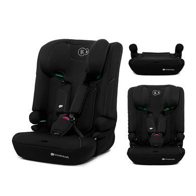 Автокресло Kinderkraft i-Comfy i-Size Black (KCICOM00BLK0000) 10 уровней наклона спинки, защита от бокового удара SPS, трансформация в бустер