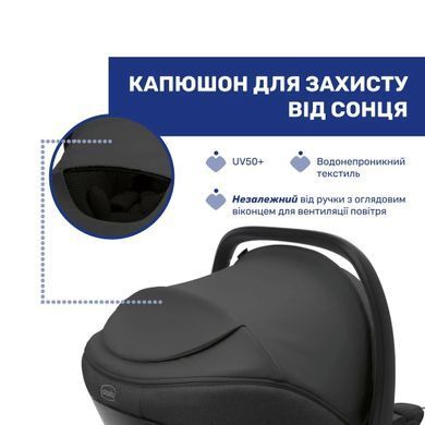 Автокрісло Chicco Kory Plus i-Size Dark Grey поворот на 90 градусів, 3D-сітка для вентиляції, регульований підголівник
