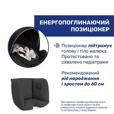 Автокрісло Chicco Kory Plus i-Size Dark Grey поворот на 90 градусів, 3D-сітка для вентиляції, регульований підголівник