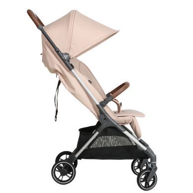 Прогулянкова коляска Junama Aviator Carbon Beige компактне складання до розмірів ручної поклажі, легка карбонова рама, чохол для ніжок у комплекті