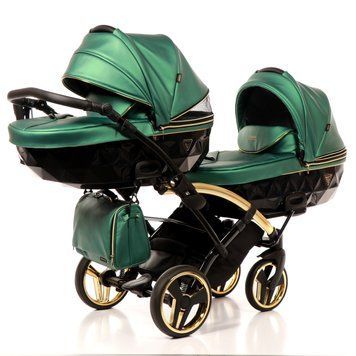 Универсальная коляска 2в1 для двойни Junama Fluo line Duo Slim 02