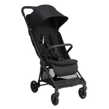 Прогулянкова коляска Junama Aviator Carbon Black компактне складання до розмірів ручної поклажі, легка карбонова рама, чохол для ніжок у комплекті