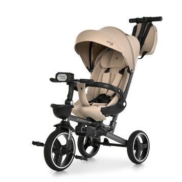 Триколісний дитячий велосипед El Camino VECTOR FLEX ME 1231 Latte з обертом сидіння на 360, 3 нахили спинки, кермо з ліхтариком