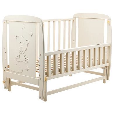 Детская кроватка Babyroom Умка маятник + откидная сторона DUMO-02 бук слоновая кость