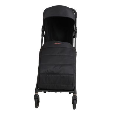 Прогулянкова коляска Junama Aviator Carbon Black компактне складання до розмірів ручної поклажі, легка карбонова рама, чохол для ніжок у комплекті