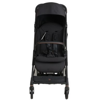 Прогулянкова коляска Junama Aviator Carbon Black компактне складання до розмірів ручної поклажі, легка карбонова рама, чохол для ніжок у комплекті