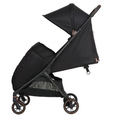 Прогулянкова коляска Junama Aviator Carbon Black компактне складання до розмірів ручної поклажі, легка карбонова рама, чохол для ніжок у комплекті