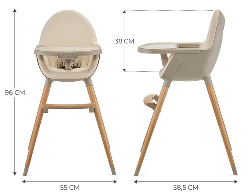 Стільчик для годування 2 в 1 Kinderkraft Fini 2 Beige