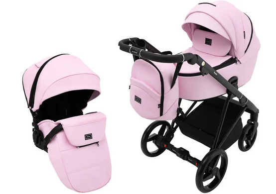 Коляска 2 в 1 Adamex Blanc Eco SA-16 розовый