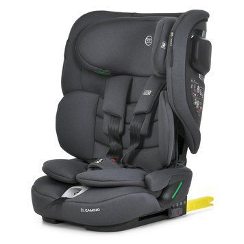 Автокресло El Camino i-PRO ME 1234 Gray с ISOFIX и Top Tether, регулировка спинки, боковая защита, мультипозиционный подголовник