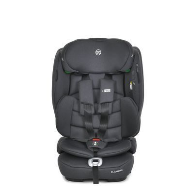 Автокресло El Camino i-PRO ME 1234 Gray с ISOFIX и Top Tether, регулировка спинки, боковая защита, мультипозиционный подголовник