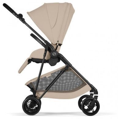 Прогулочная коляска Cybex Melio Carbon Almond Beige легкая, реверсивный прогулочный блок новинка 2026