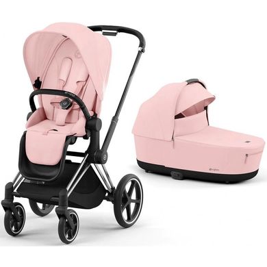 Універсальна коляска 2 в 1 Cybex Priam 4.0 2024 Peach Pink шасі Chrome Black