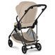 Прогулочная коляска Cybex Melio Carbon Almond Beige легкая, реверсивный прогулочный блок новинка 2026
