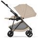 Прогулочная коляска Cybex Melio Carbon Almond Beige легкая, реверсивный прогулочный блок новинка 2026