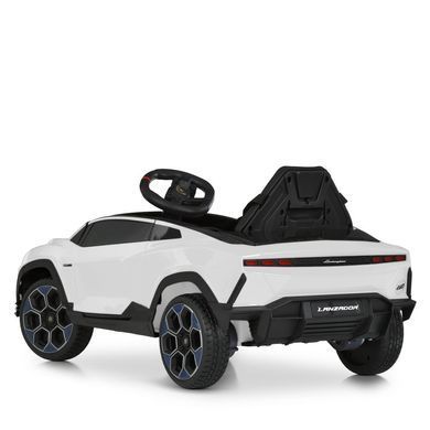 Електромобіль дитячий Bambi Racer M 6293EBLR-1 білий з колесами EVA, світло та музика, 3-х точкові ремені безпеки