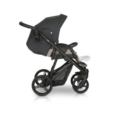Коляска 3 в 1 Verdi Dynamic 9023-VDE-09L ECO, black/dark blue pearl, черный / синий перла