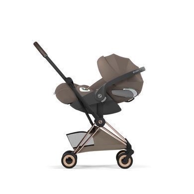 Прогулочная коляска Cybex Coya Style Coconut Brown Rosegold Frame в самолет, стандарт ручной клади IATA, ультракомпактная