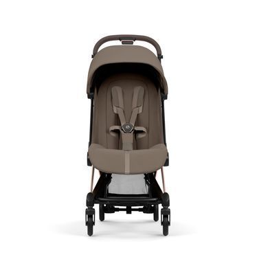 Прогулочная коляска Cybex Coya Style Coconut Brown Rosegold Frame в самолет, стандарт ручной клади IATA, ультракомпактная