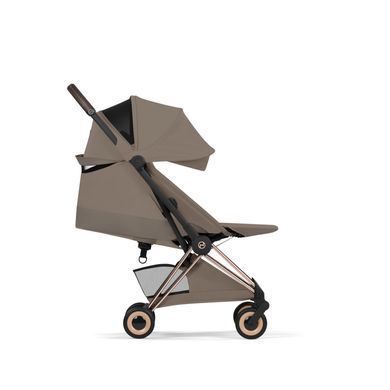 Прогулочная коляска Cybex Coya Style Coconut Brown Rosegold Frame в самолет, стандарт ручной клади IATA, ультракомпактная