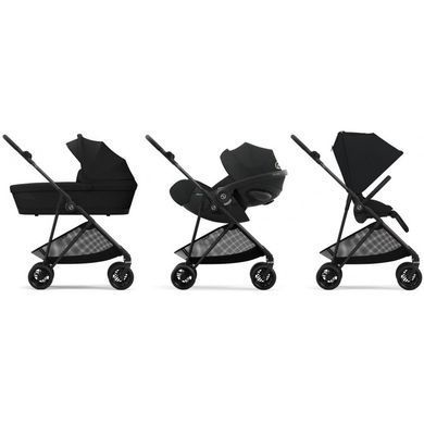 Прогулочная коляска Cybex Melio Carbon Magic Black легкая, реверсивный прогулочный блок новинка 2026