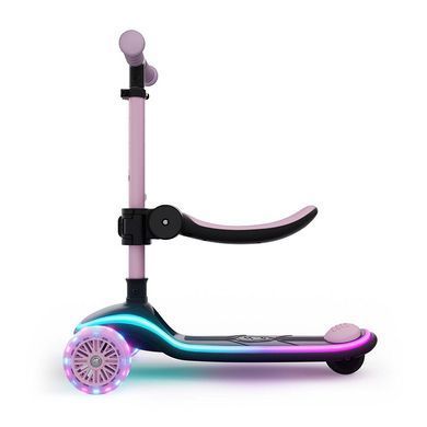Самокат 2-в-1 Kinderkraft Raket Up Pink (KRRAUP00PNK0000) з RGB LED колесами, платформа з підсвіткою та 20 режимами освітлення