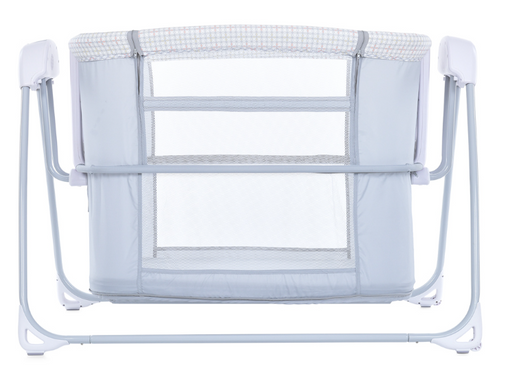 Приставне ліжечко-люлька для новонароджених з функцією гойдання та таймером Mastela 8902 Сіре