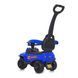 Каталка-толокар Bambi Racer M 4845-4 "Джип" синій з батьківською ручкою, передні фари зі світлом, багажник під сидінням