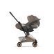 Прогулочная коляска Cybex Coya Style Coconut Brown Rosegold Frame в самолет, стандарт ручной клади IATA, ультракомпактная