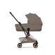 Прогулочная коляска Cybex Coya Style Coconut Brown Rosegold Frame в самолет, стандарт ручной клади IATA, ультракомпактная