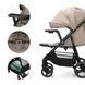 Прогулянкова коляска Kinderkraft Trig 3 Tray Beige (KSTRIG03BEG000T) з підносом, легке складання однією рукою, колеса поворотні з фіксацією, амортизація