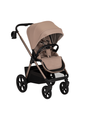 Коляска 3в1 Lionelo CARMINE BEIGE SAND с панорамной 3D-вентиляцией, антирефлюксная функция в люльке, большие колеса GravelTech с амортизацией