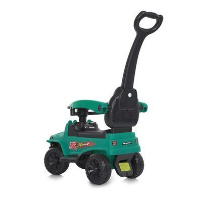 Каталка-толокар Bambi Racer M 4845-5 "Джип" зеленый с отцовской ручкой, передние фары со светом, багажник под сиденьем