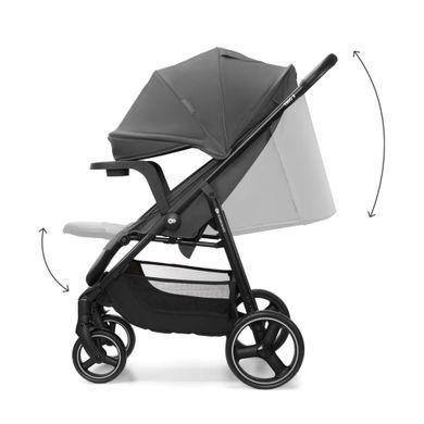 Прогулянкова коляска Kinderkraft Trig 3 Tray Grey (KSTRIG03GRY000T) з підносом, легке складання однією рукою, колеса поворотні з фіксацією, амортизація