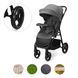 Прогулянкова коляска Kinderkraft Trig 3 Tray Grey (KSTRIG03GRY000T) з підносом, легке складання однією рукою, колеса поворотні з фіксацією, амортизація