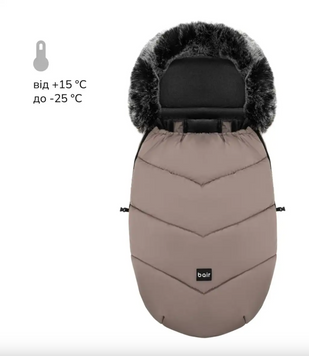 Зимний конверт для новорожденных в коляске Bair Iceberg iced cappuccino 2025