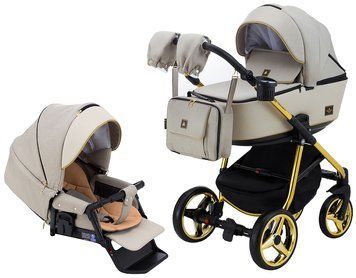 Універсальна коляска 2 в 1 Adamex Barcelona Polar (Gold) BR451
