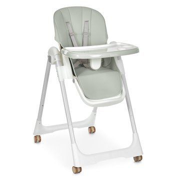 Стільчик для годування BAMBI M 5673 Mint зі знімним чохлом з екошкіри, 3 положення спинки, регулювання глибини столика