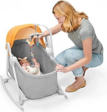 Шезлонг-качалка 5 в 1 Kinderkraft Nola Stone Grey (KBNOLA00GRY0000)