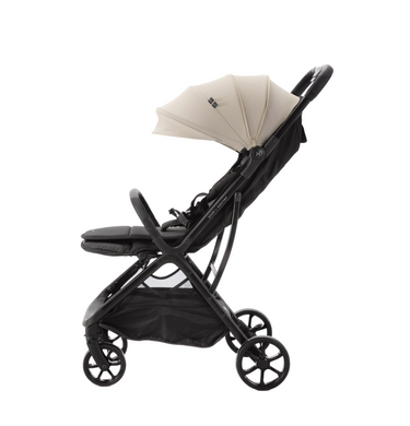 Прогулянкова коляска Adamex Zoom beige з автоматичним складанням, легка, чохол для ніг у комплекті, безступеневе регулювання спинки, бокова вентиляція