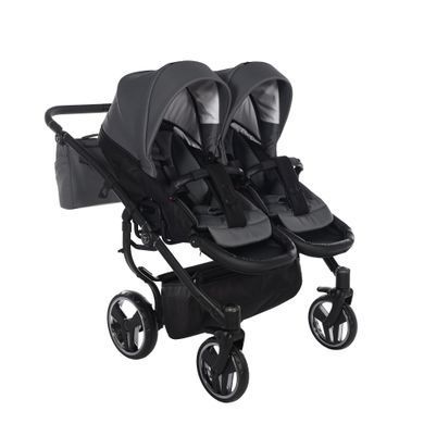 Универсальная коляска 2 в 1 для двойни Junama V3 Duo 02 Graphite