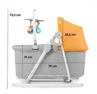 Шезлонг-качалка 5 в 1 Kinderkraft Nola Stone Grey (KBNOLA00GRY0000)