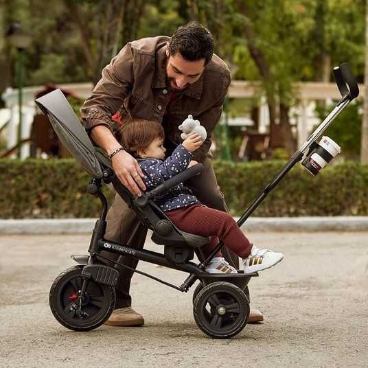 Триколісний велосипед 6в1 Kinderkraft Aston 2 Plus Grey