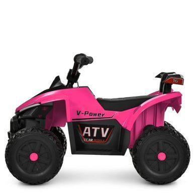 Детский электрический квадроцикл Bambi Racer M 6378EL-8 розовый передние фары со светом, MP3, Bluetooth, колеса EVA
