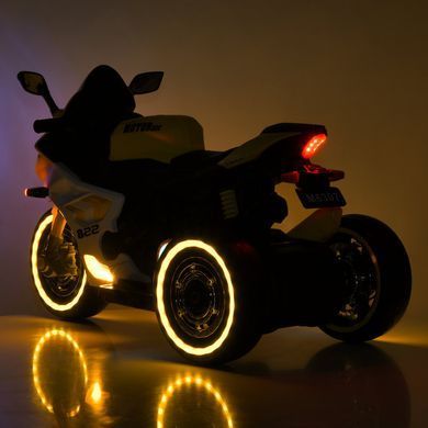 Детский мотоцикл Bambi Racer M 6307EL-6 желтый с подсветкой корпуса, светящиеся фары, музыкальные эффекты, MP3, USB разъем, AUX, BLUETOOTH