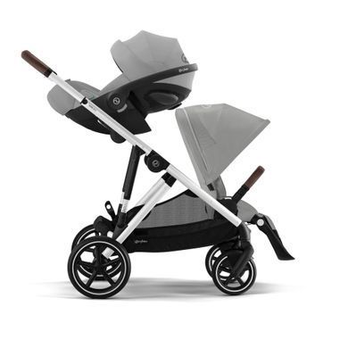 Универсальная коляска 2 в 1 для двойни или погоды Cybex Gazelle S SLV Stone Grey 2025
