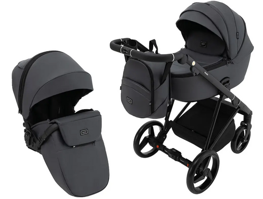 Коляска 2 в 1 графит Adamex Blanc Eco SA-5
