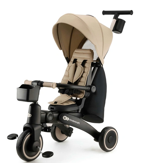 【 bebe 】 Трехколесный детский велосипед 5в1 Kinderkraft Jazz 2 Beige