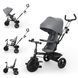 Триколісний велосипед 6в1 Kinderkraft Aston 2 Plus Grey (KRASTO02GRYPL00) спинка з обертом на 360 і регулюванням нахилу, батьківська ручка, вентиляція AIR FLOW